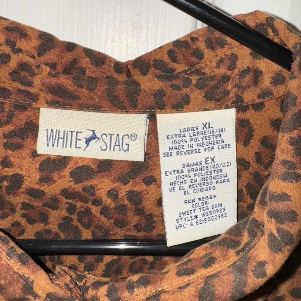 White Stag Animal Print Top - browns/black - Picture 3 of 5